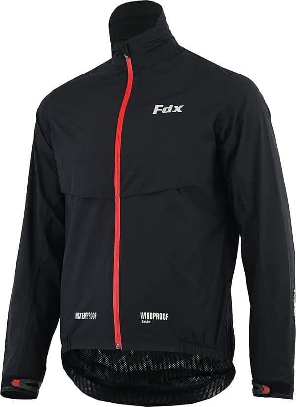 FDX Men’s Waterproof Cycling Jacket Windproof Hi Viz