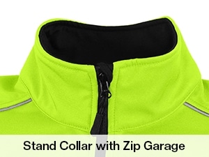 Stand Collar with Zip Garage