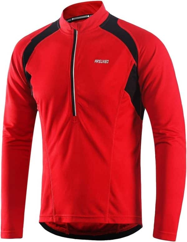 ARSUXEO Cycling Jersey Mens Long Sleeve