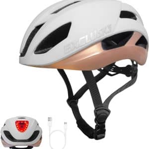 Exclusky Bike Helmet Men Women Road Bike Helmet with USB Light