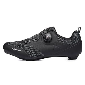 black cycling shoes